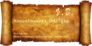Veszelovszki Dália névjegykártya